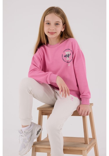 U.S. Polo Assn. Kız Çocuk Pembe Eşofman Takımı 5274-48845 Pembe