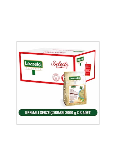 Lezzetçi Kremalı Sebze Çorbası 3 x 3 KG