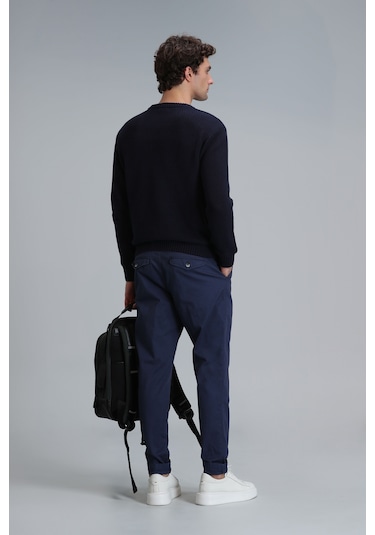 Lufian Tom Smart Erkek Chino Pantolon Slim Fit Lacivert Lacivert 111190313100200 Lacivert