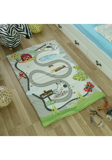 Zooturak Peluş Çocuk Matı Zebra Zou 100cm x 150cm