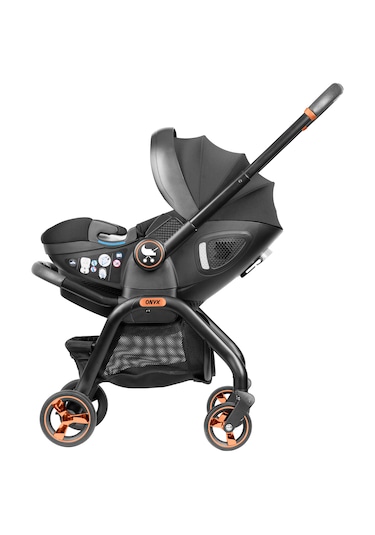 Merkür Bebe Onyx 2'si 1 Arada Oto Koltuğu Bebek Arabası Siyah