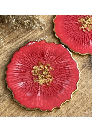 Tekli Epoksi Bardak Altlığı - 116 Pembe