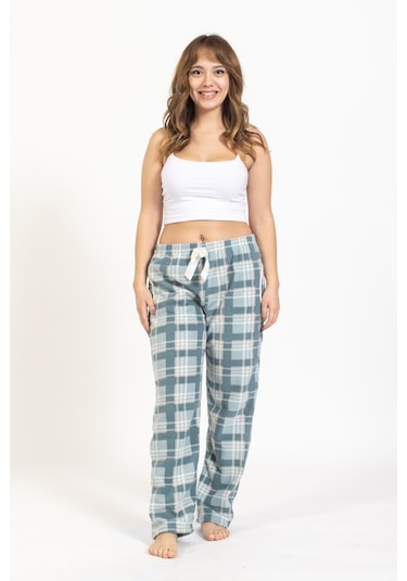 Kadın Polar Kışlık Eşofman Alt Waynap Polar Alt- Turkuaz