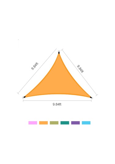 Maiyame 3x3x3m Mavi Dış Mekan Gölge Tenteği - 210t Poliester, Su Geçirmez, Rüzgar Ve Güneş Koruyucu, Çadır Bahçe Teras Kullanıma Uygun Mavi