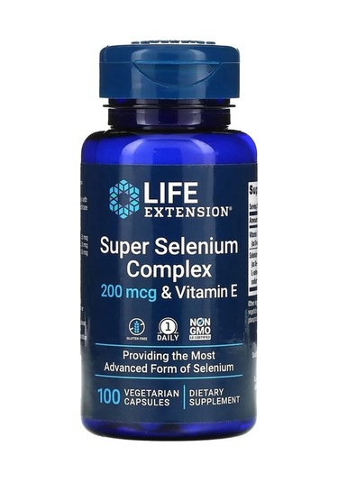 Super Selenium Complex & Vitamin E, 200 Mcg, 100 Vegetarian Capsules