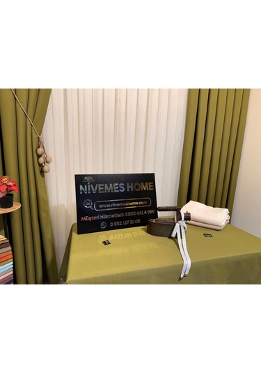 Nivemeshome Keten Trend Masa Örtüsü Yeşil Apm Çok Renkli