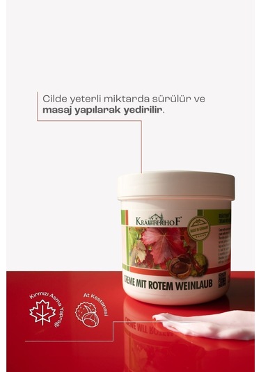 Krauterhof Kırmızı Üzüm Yaprağı Kremi 250 Ml 2 Adet