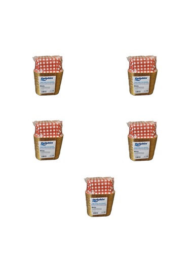 Dolphin Muffin Kare Kağıt Kırmızı Puantiyeli Altın Kek Kalıbı Kapsülü Kabı - 25 Adetlik 5 Paket Renkli