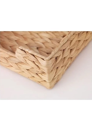 Sumuhome Cıssan Dekoratif Hasır Peçetelik Su Sümbülü 18x18 Cm Hasır