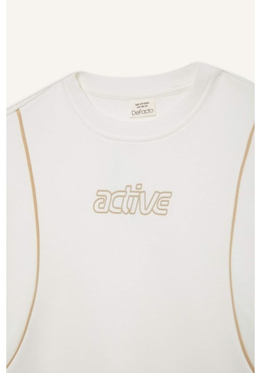 DeFacto Kız Çocuk Oversize Geniş Kalıp Bisiklet Yaka Baskılı Sweatshirt D9784A825SPER105 Ekru DeFacto Kız Çocuk Oversize Geniş Kalıp Bisiklet Yaka Baskılı Sweatshirt D9784A825SPER105 Ekru