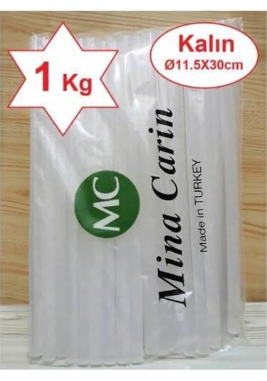 Mum Silikon Kalın 11.5x30cm Sıcak Mum Silikon Çubuk Uç 1 Kg