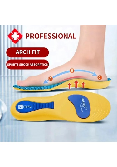 Ortez Astarı Kemer Desteği Düztabanlık Ayakkabı Tabanı Tabanı Ayaklar İçin Yellow Eu35-36