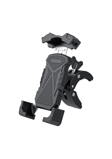 Bisiklet Telefon Tutucu Bisiklet Cep Cep Telefonu Tutucu İphone Samsung Xiaomi İçin Motorlu Navigasyon Braketi Siyah -