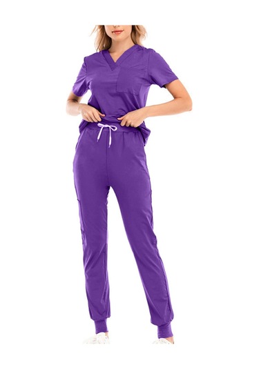 Suntek Çok Cepli V Yaka İş Elbisesi Ile Nefes Xl-menekşe