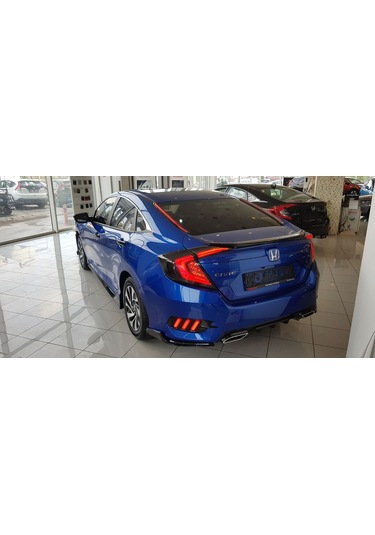 Honda Civic Fc5 Arka Tampon Flap Lip Siyah Piano Black Çıkıntılı