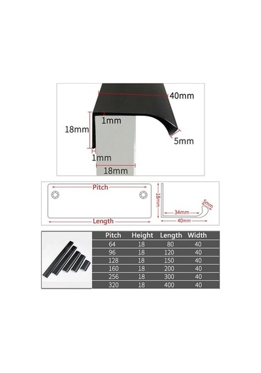 Pazly Altın Yatak Odası Kapısı Kolu, 400mm, Alüminyum, Modern, Gizli Donanım, Siyah Ve Altın Renk Altın