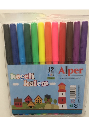 Keçeli Kalem 12  Renk