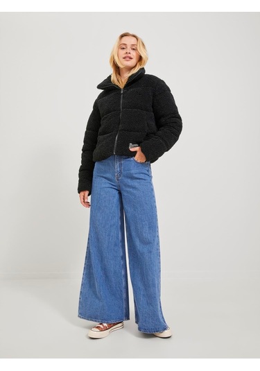 Jjxx Bayan Siyah Renk Peluş Mont 12240601 Siyah