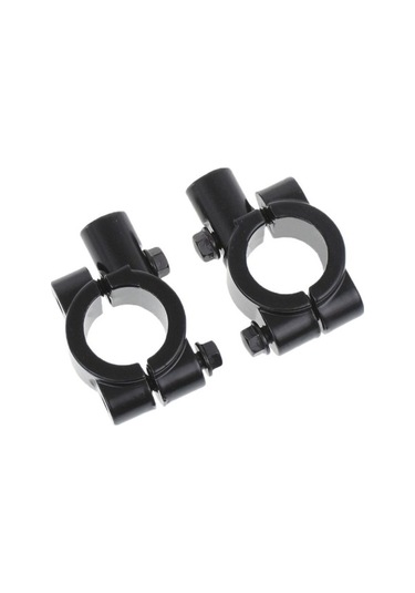 Suntek 8mm Ayna Montaj Kolu Bar Kelepçe Tutucu Seti - Motosikletler İçin Evrensel 1 Çift Siyah