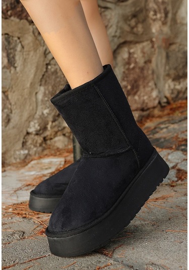 Sophia Siyah Süet Bot Siyah