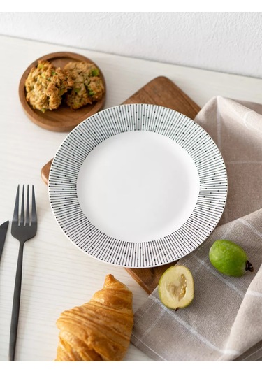 Korall Tabak Seti 4 Adet Düz Beyaz Tatlı 19cm Scandi 198216122 Beyaz