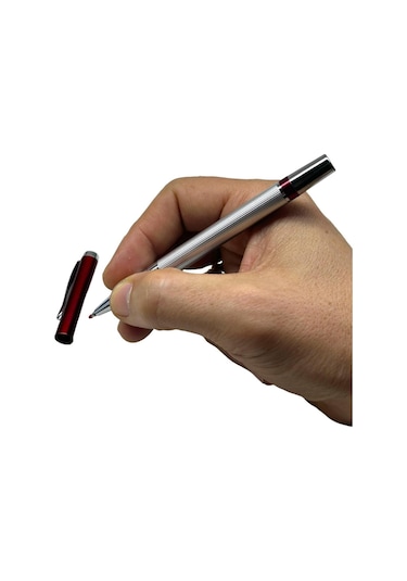 Kırmızı Tükenmez Roller İmza Kalemi İkili Set 1624kır