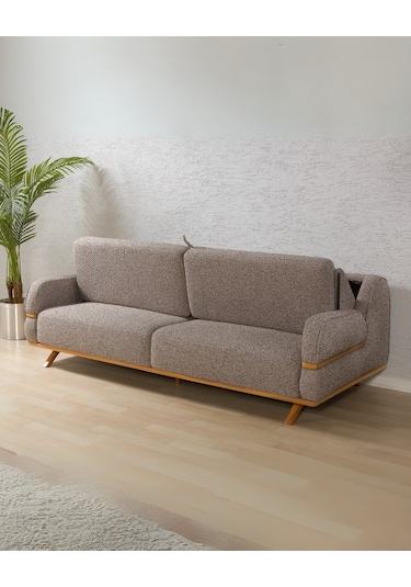Focus Yataklı Üçlü Koltuk & 3'lü Kanepe Kahve
