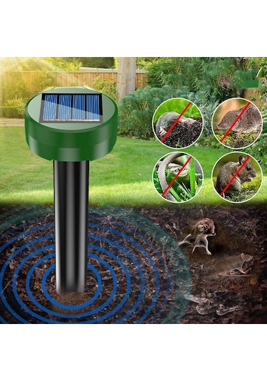 2 Adet Solar Güneş Enerjili Akrep,köstebek,yılan Fare Kovucu 750-1000 M2 Etkili Yuvarlak
