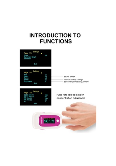 Sones M160 Parmak Nabız Oksimetresi Mavi