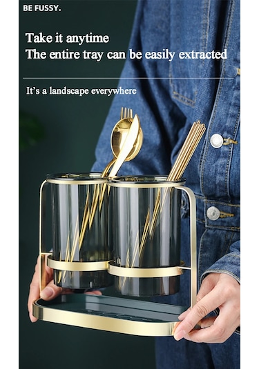 Çok İşlevli Saklama Çubuğu Tutucu Lüks Çatal Bıçak Süzgeci Kaşık Çatal Çubuk Saklama Rafı Diğer