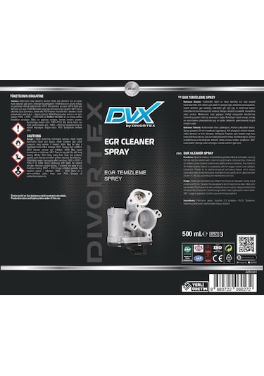 Divortex Karbüratör Egr Temizleme Spreyi 500 Ml.
