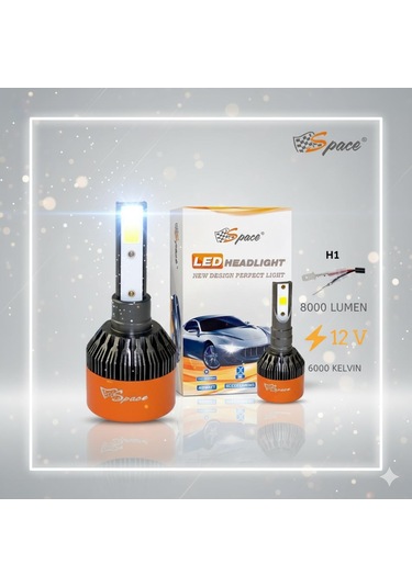 Space 12v 8000lm Beyaz H1 Led Far Ampulü 48w