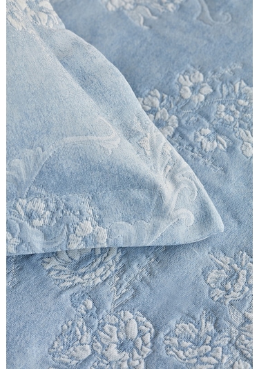 Karaca Home Charleen Çift Kişilik Yatak Örtüsü Mavi 200.22.14.0447