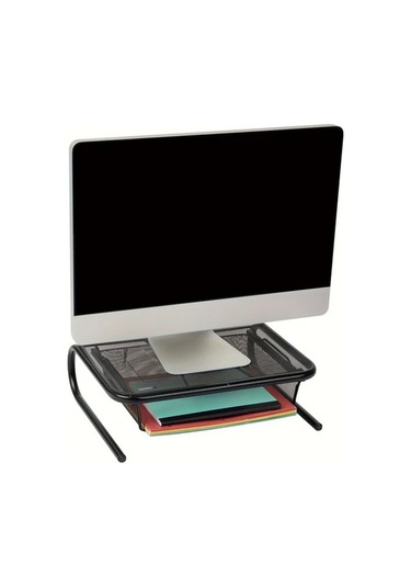 Xuweiwei Siyah Soğutma Havalandırmalı Ergonomik Ayarlanabilir 39 62cm Monitör Standı Dizüstü Bilgisayar Pc Yazıcı Masa Düzenleyici