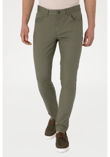 U.s. Polo Assn. Erkek Koyu Haki Pantolon Kanvas-chino 50309119-vr111 Koyu Haki