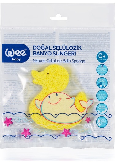 Wee Baby  Doğal Selülozik Banyo Süngeri Sarı