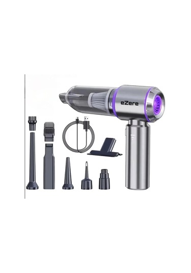 Turbo 16000 Pa Emiş Gücü Çantalı Üfleme Özellikli Araba Süpürgesi Araç Ev Kullanımı Uzun Şarj Süresi