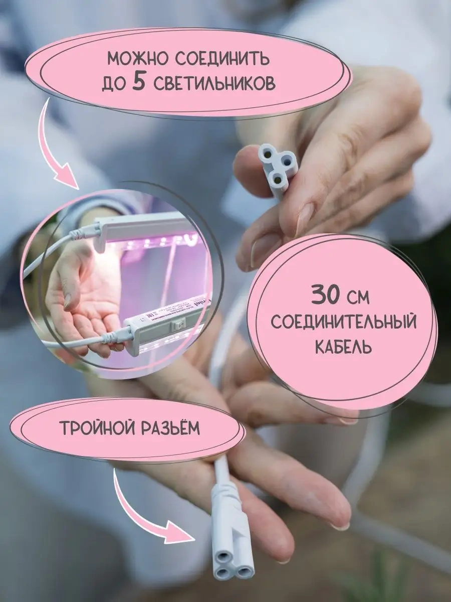 Uniel Fitolamp İçin Fideler Ve Bitkiler 24w 872 Mm 46665729 Açık Ton Pembe