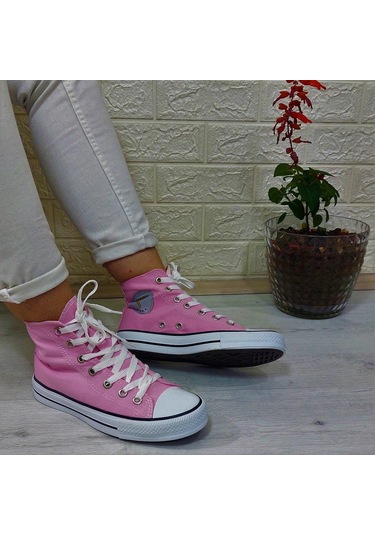 Fiyra 555 Pembe Uzun Unisex Sneaker Keten Spor Ayakkabı 001