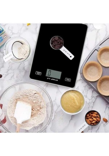 Fastbuy Challenger Siyah 6 Birimli Mutfak Terazisi, Lcd Ekranlı, Soyucu Fonksiyonlu Pil Dışı Siyah