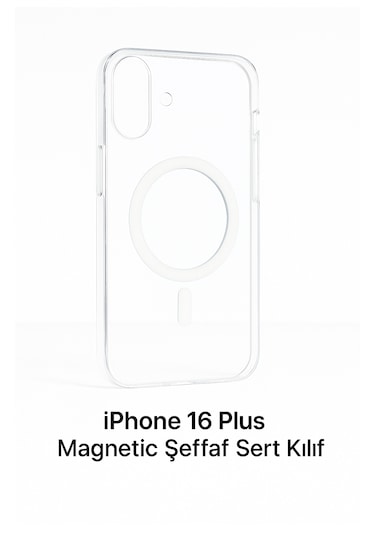 C.power Magsafe Şeffaf Sert Kılıf İphone16,16pro,16pro Max ,plus Ve E Uyumlu, Darbeye Dayanıklı Pc Malzeme Şeffaf