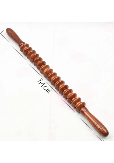 Suntek Ahşap Masaj Silindiri Çubukları Göbek Bel Uyluk Kahve Kahverengi