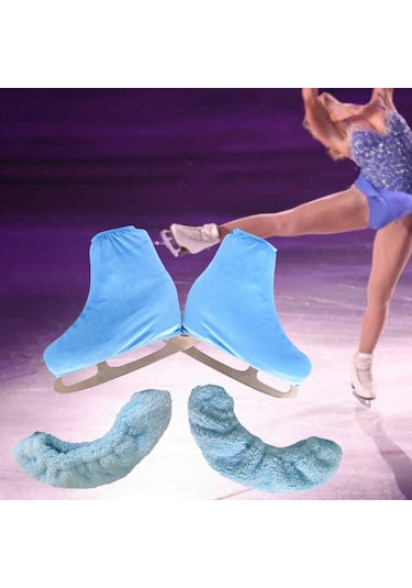 Suntek Buz Pateni Bıçak Kapakları Artistik Patinaj Bot L Mavi