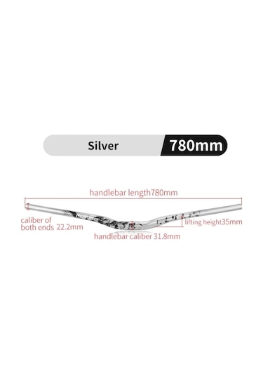 Lunje All Ride Açılı 9mm Gidon Gümüş 31.8mm