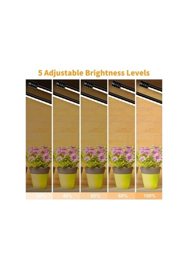 Besthome1 Optimum Bitki Büyütme Lambası: Ayarlanabilir Boyun, 5 Parlaklık, 4/8/12h Zamanlayıcı, Tam Spektrum Led Işık Diğer
