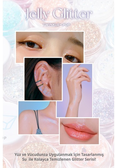 Twinkle Pop Çok Amaçlı Kullanım İçin Yoğun Sim Içerikli Jel Jellyglitter 6 Bronze Banzzak