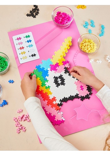 Plus - Plus Minecraft Temalı Kutuda By Number Unicorn Lego Yapı Oyuncağı 250 Parça 3929