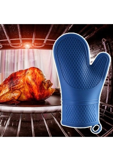 Siyah Premium Pişirme Fırını Eldivenleri Isı Yalıtımı Tutuşlu Tasarım Koruyucu A Siyah