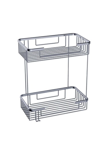 Deppot Plaza 25x15 Şampuanlık-2 Kat - Krom Çok Renkli