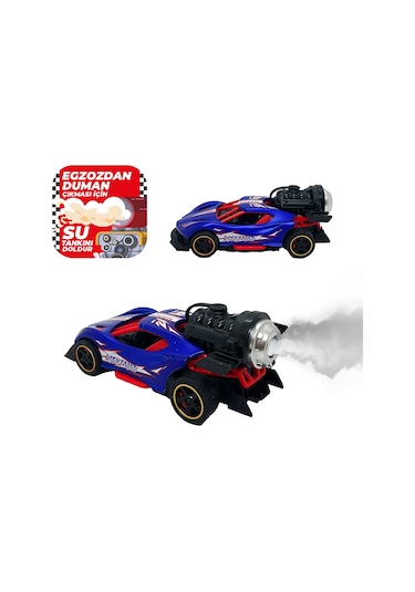 Spray Fonksiyonlu Pilli Metal Çek Bırak Araba Sesli Işıklı Mor Mor